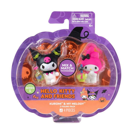 Hello Kitty® and Friends 2" Inch Halloween 2 Figure Pack, Kuromi & My Melody