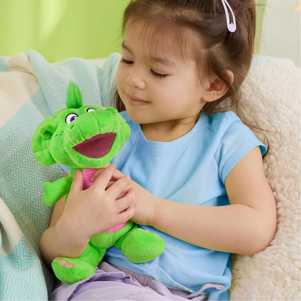 Fisher-Price Barney’s World 8" Inch Character Stuffed Animal Plush Toy, Baby Bop