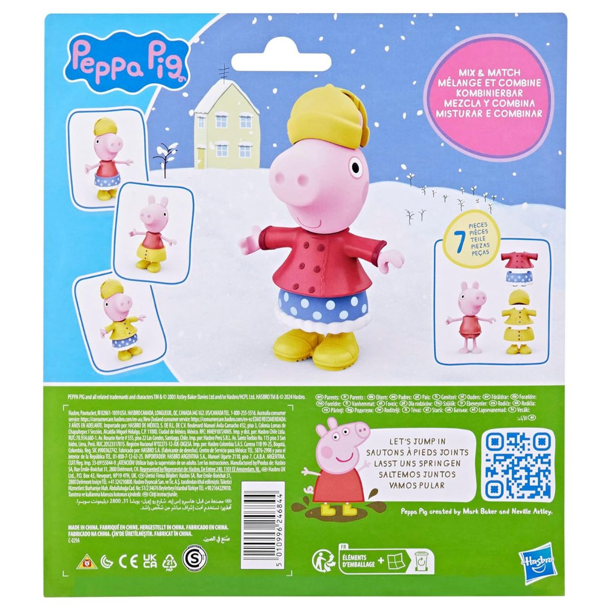 Peppa Pig Dress-Up 6” Figure with 6 Fashion Accessories, Peppa Pig