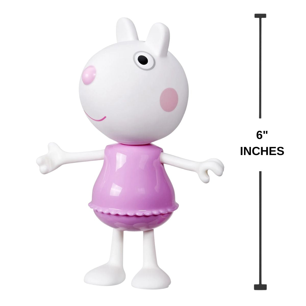 Peppa Pig Dress-Up 6” Figure with 6 Fashion Accessories, Suzy Sheep