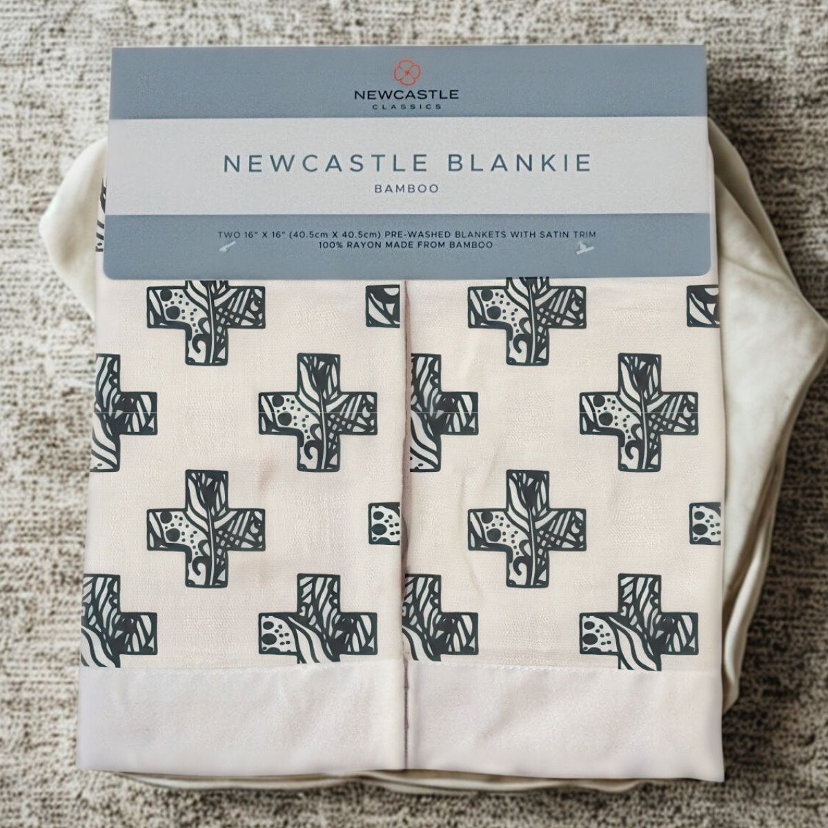 Nordic Stamp 100% Natural Bamboo Muslin Security Blankie Blanket