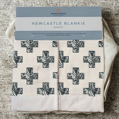 Newcastle Classics Nordic Stamp 100% Natural Bamboo Muslin Security Blankie Blanket