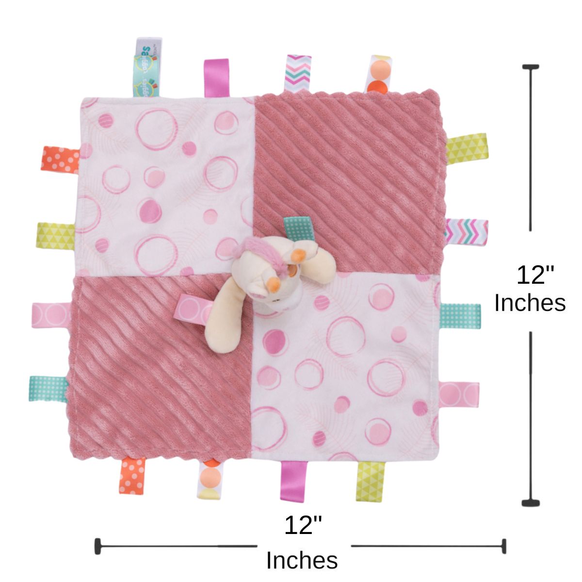 Mary Meyer Taggies Character 12" X 12" Inch Security Blanket Toy, Tilly Giraffe