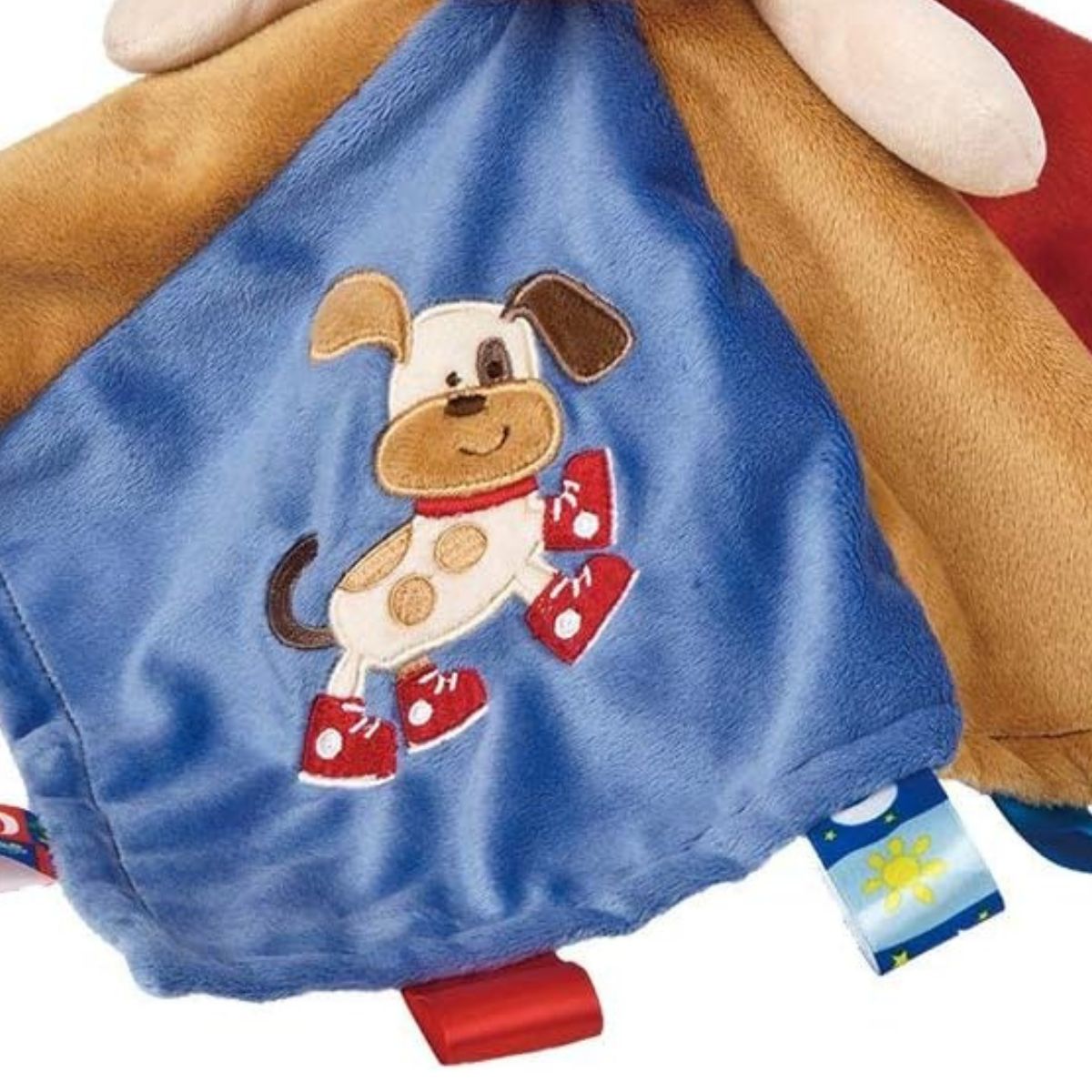 Mary Meyer Taggies Character 13" X 13" Inch Security Blanket Toy, Buddy Dog