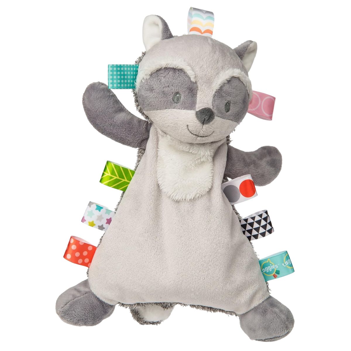 Mary Meyer Taggies 12" Inch Stuffed Animal Activity Toy, Harley Raccoon Lovey