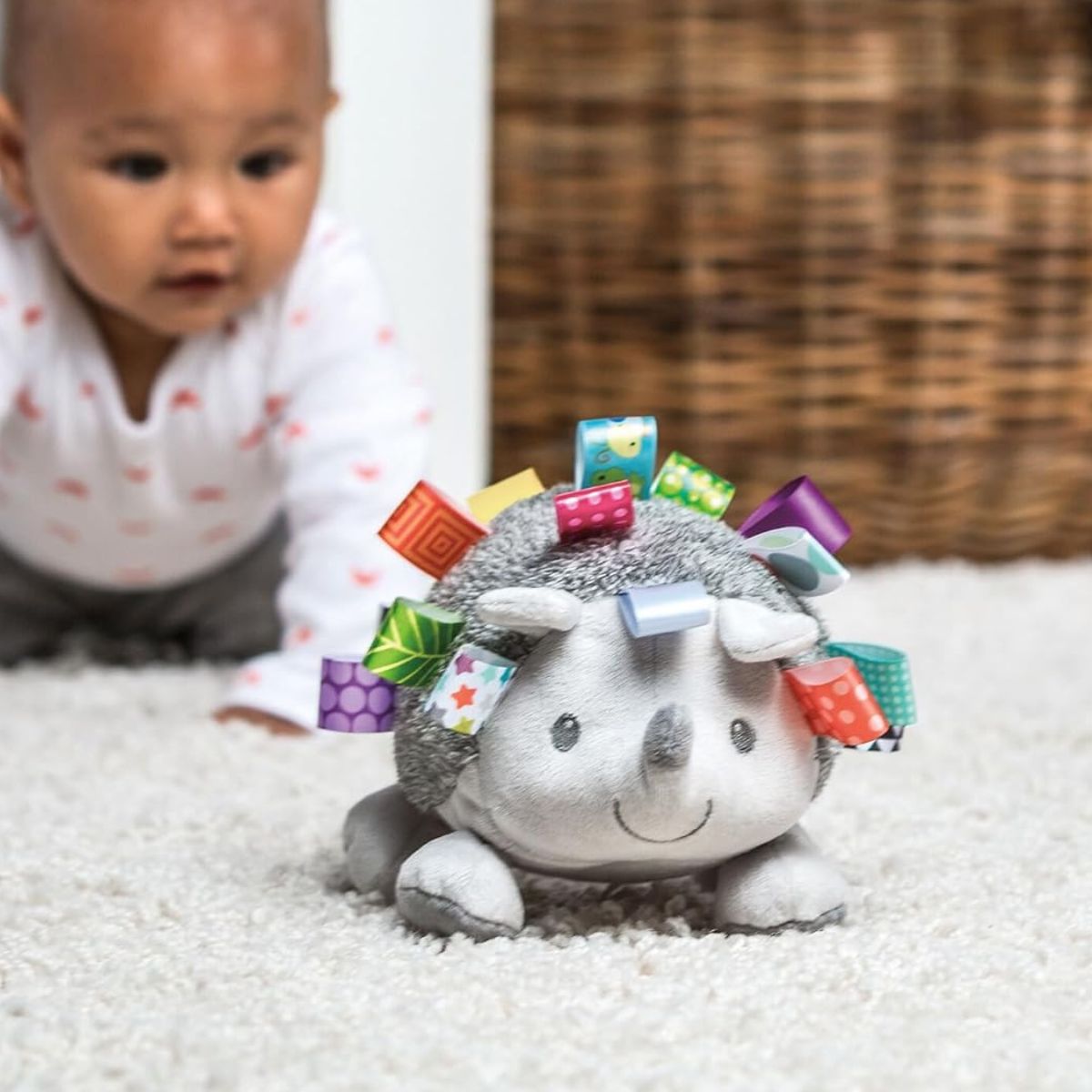 Mary Meyer Taggies 12" Inch Stuffed Animal Activity Toy, Heather Hedgehog