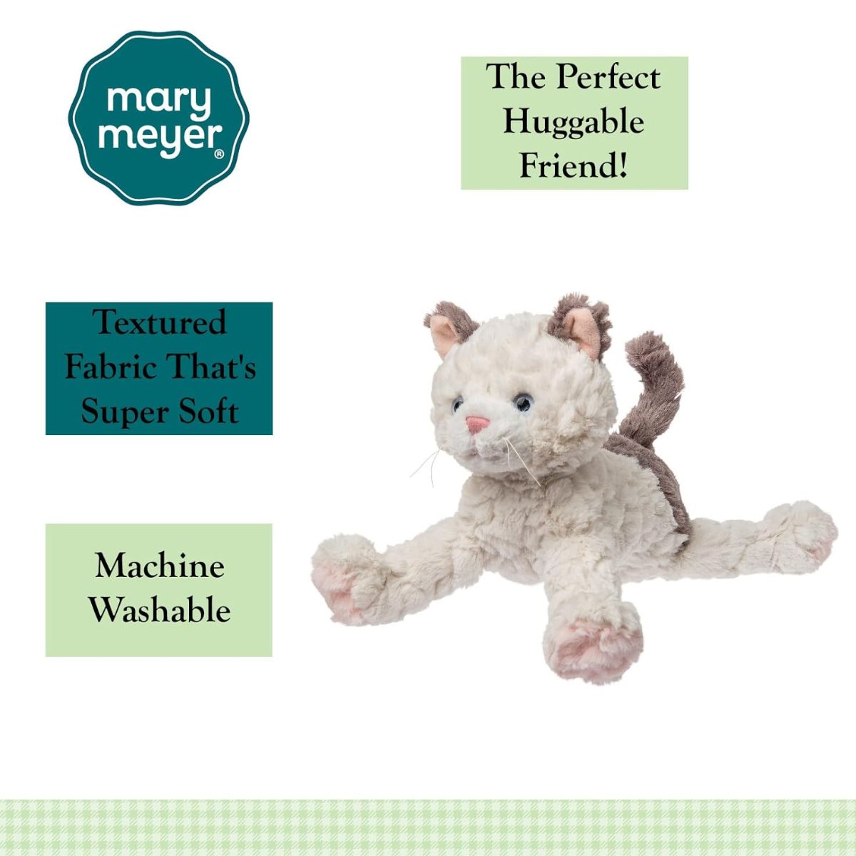 Mary Meyer Putty Collection 10" Inch Stuffed Animal Toy, Patches Kitty