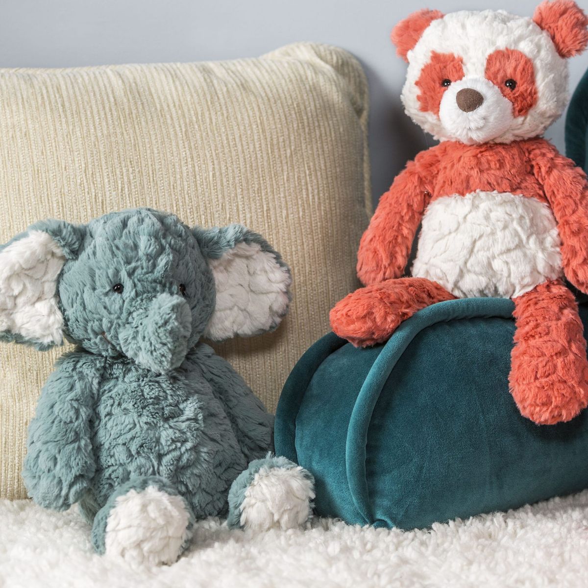 Mary Meyer Putty Collection 12" Inch Stuffed Animal Toy, Slate Blue Elephant