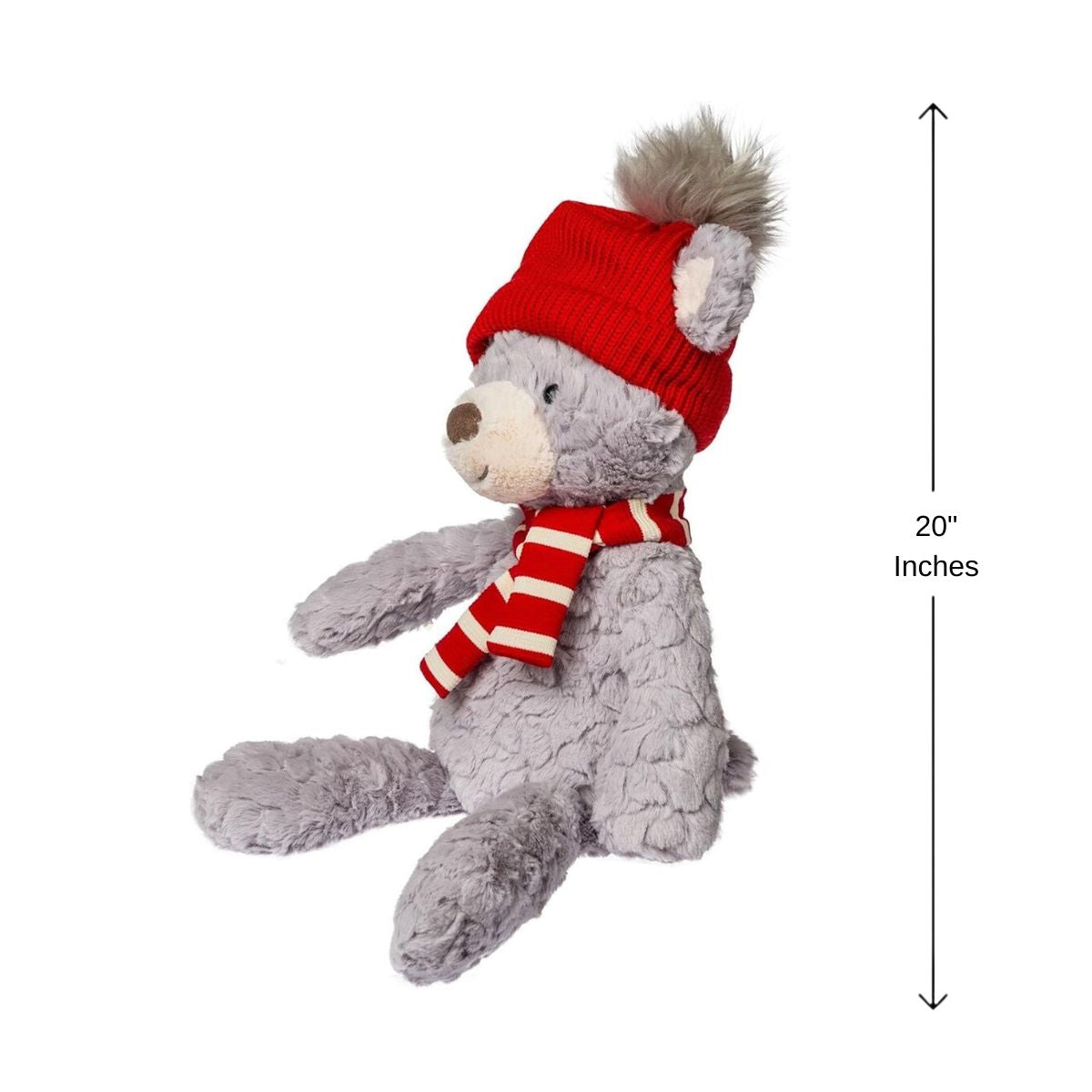 Mary Meyer Putty Collection 20" Inch Stuffed Animal Toy, Bundle Up Teddy Bear