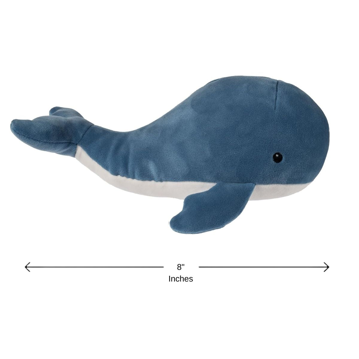Mary Meyer Smootheez Collection 8" Inch Stuffed Animal Toy, Blue Whale