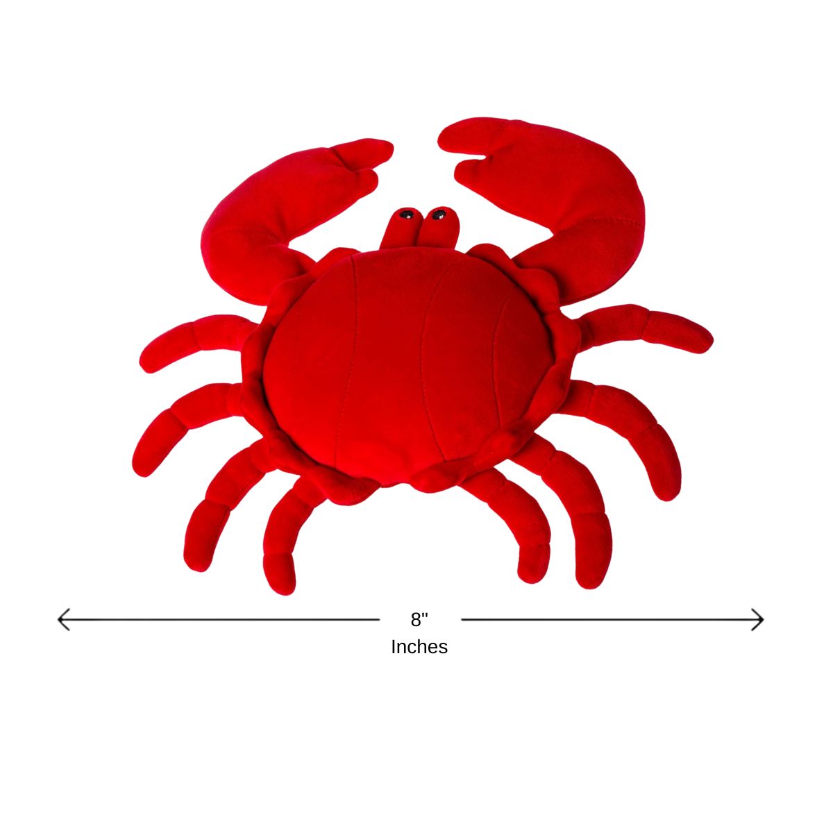 Mary Meyer Smootheez Collection 8" Inch Stuffed Animal Toy, Crab