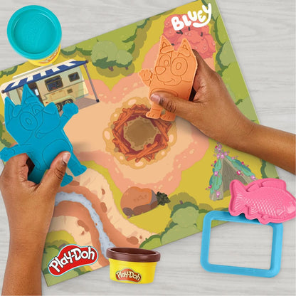 Play-Doh Bluey Goes Camping Playset with Campfire Themed Tools