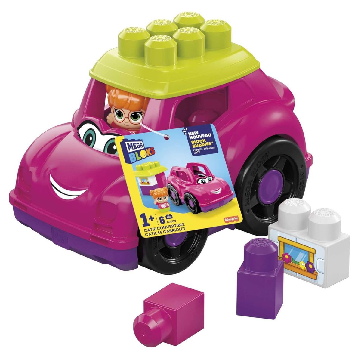 Mega Bloks Little Builders 6 Piece Building Set, Catie Convertible with Figure