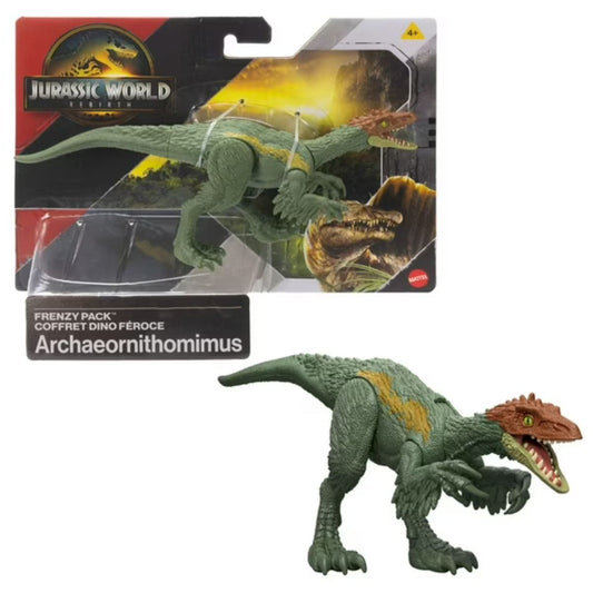 Jurassic World Rebirth Frenzy Pack Archaeornithomimus 7" Inch Dinosaur Figure with Digital Play