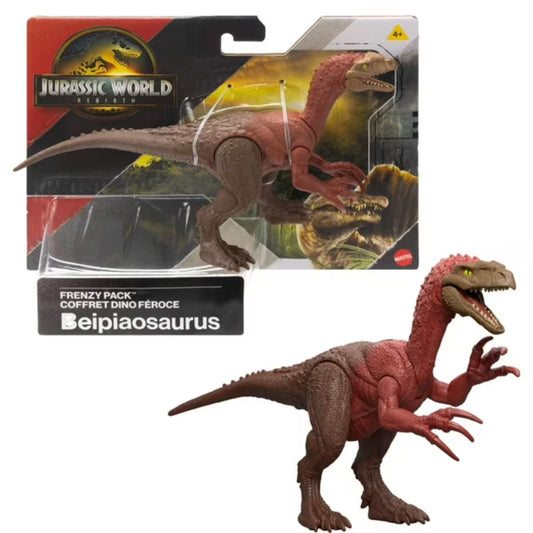 Jurassic World Rebirth Frenzy Pack Beipiaosaurus 7" Inch Dinosaur Figure with Digital Play