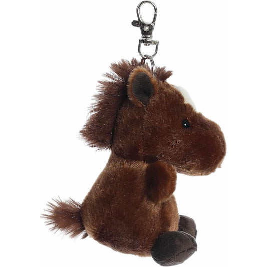 Aurora® Palm Pals™ Truffle Brown Horse™ 4 Inch Clip-On Stuffed Animal Toy, Barn
