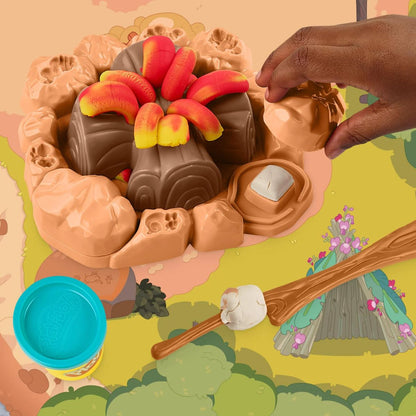 Play-Doh Bluey Goes Camping Playset with Campfire Themed Tools