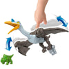 Fisher-Price Imaginext Jurassic World Dominion Dinosaur Quetzal with Triceratops Action Figure