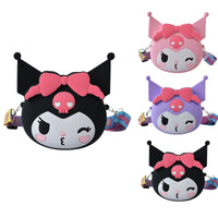 Hello Kitty and Friends Kawaii Style 3D Silicone Crossbody Mini Bag Purse, Kuromi
