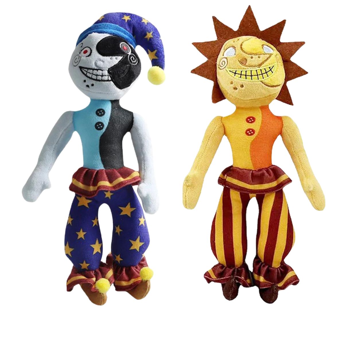 Five Night's at Freddy's Security Breach 7" Inch Stuffed Animal Plush Toy, Sun/Moon