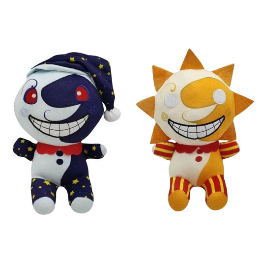 Five Night's at Freddy's Security Breach 7" Inch Stuffed Animal Plush Toy, Sun/Moon