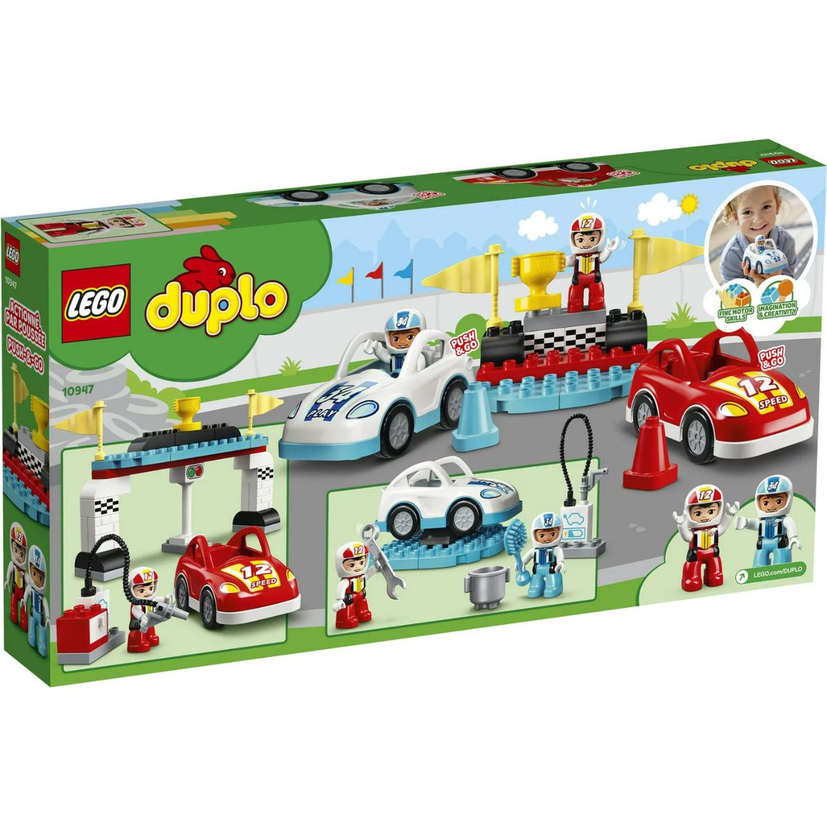 LEGO® DUPLO® Town Race Cars 10947, 44 Pieces