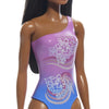 Mattel Beach Barbie, Dark Brown Hair Tropical Print Swimsuit