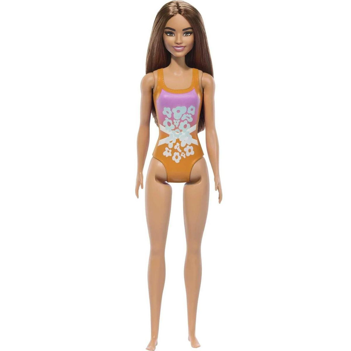 Mattel Beach Barbie, Light Brown Hair Floral Print Swimsuit