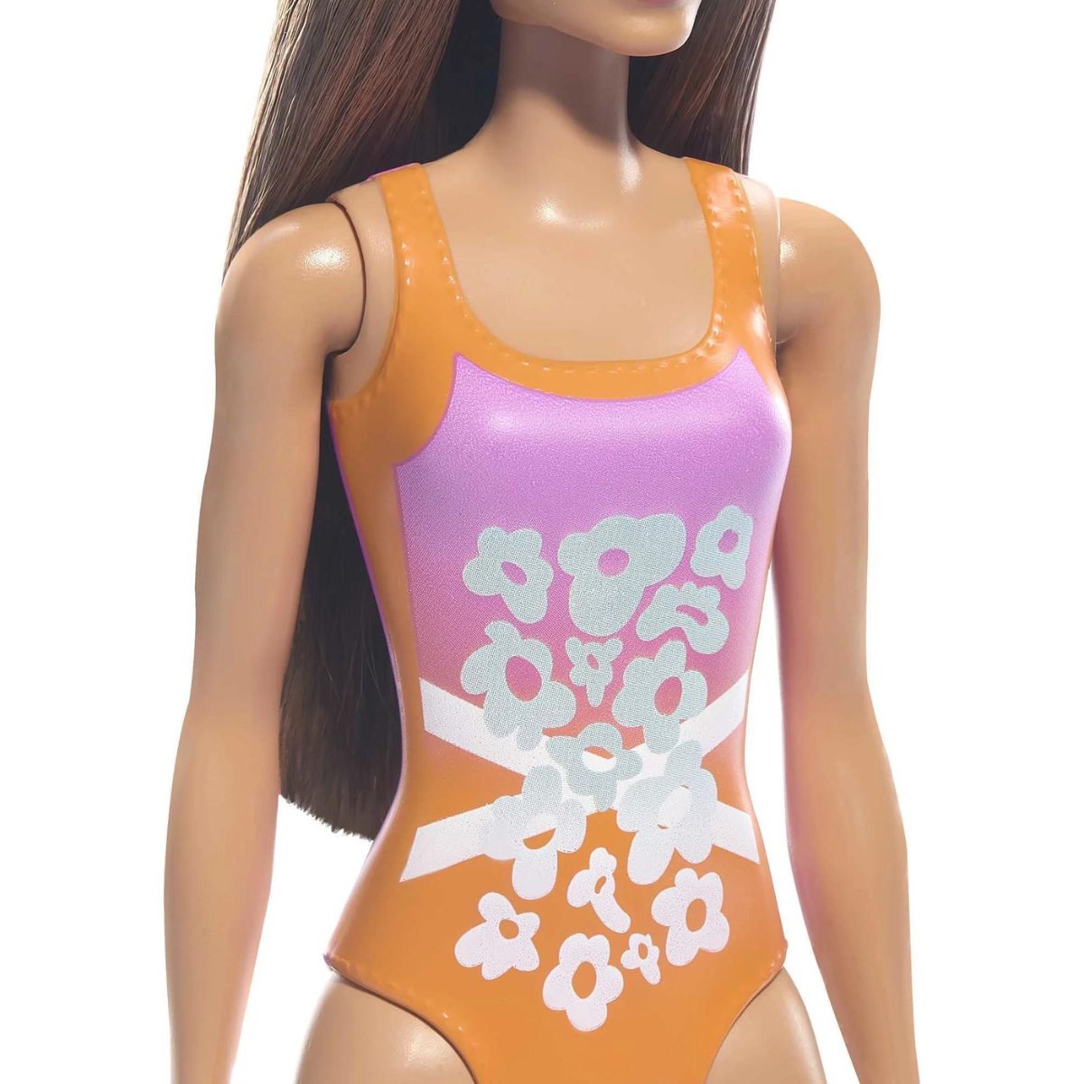 Mattel Beach Barbie, Light Brown Hair Floral Print Swimsuit