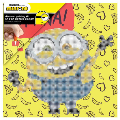 DIAMOND DOTZ, DOTZ Box Despicable ME Minion Banana Diamond Art Painting Kit 11" X 11"