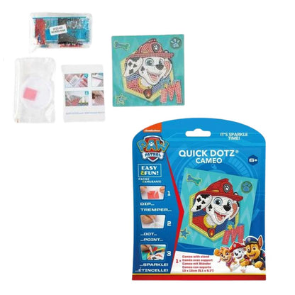 DIAMOND DOTZ Quick DOTZ Paw Patrol Marshall Diamond Art Painting Kit 5.1" X 5.1"