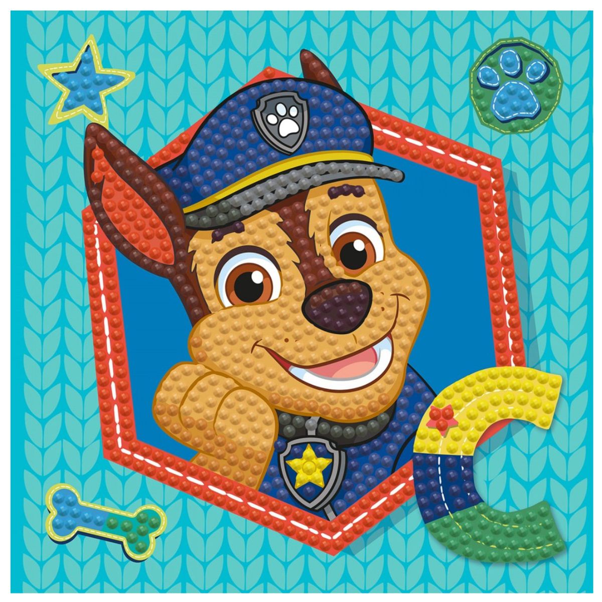 DIAMOND DOTZ Quick DOTZ Paw Patrol Chase Diamond Art Painting Kit 5.1" X 5.1"
