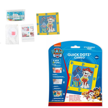 DIAMOND DOTZ Quick DOTZ Paw Patrol Top Pup Marshall Diamond Art Painting Kit 5.1" X 5.1"
