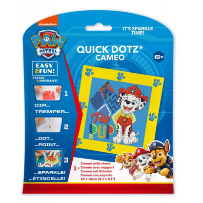 DIAMOND DOTZ Quick DOTZ Paw Patrol Top Pup Marshall Diamond Art Painting Kit 5.1" X 5.1"