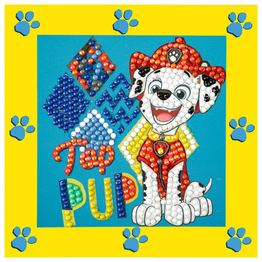 DIAMOND DOTZ Quick DOTZ Paw Patrol Top Pup Marshall Diamond Art Painting Kit 5.1" X 5.1"
