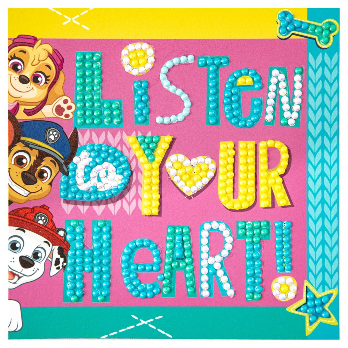 DIAMOND DOTZ Quick DOTZ Paw Patrol Listen to Your Heart Diamond Art Painting Kit 5.1" X 5.1"