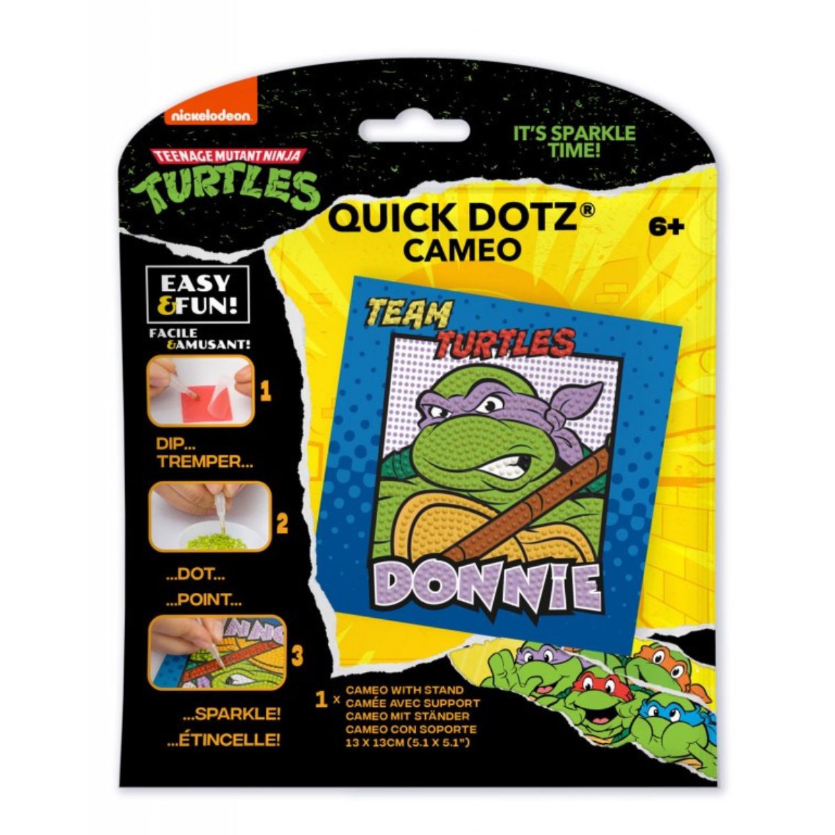 DIAMOND DOTZ Quick DOTZ TMNT Donatello Donnie Diamond Art Painting Kit 5.1" X 5.1"