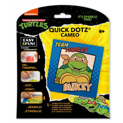 DIAMOND DOTZ Quick DOTZ TMNT Michelangelo Mikey Diamond Art Painting Kit 5.1" X 5.1"