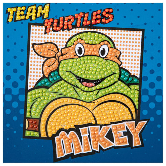DIAMOND DOTZ Quick DOTZ TMNT Michelangelo Mikey Diamond Art Painting Kit 5.1" X 5.1"