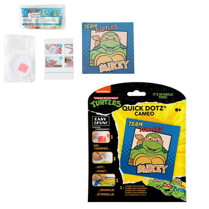 DIAMOND DOTZ Quick DOTZ TMNT Michelangelo Mikey Diamond Art Painting Kit 5.1" X 5.1"