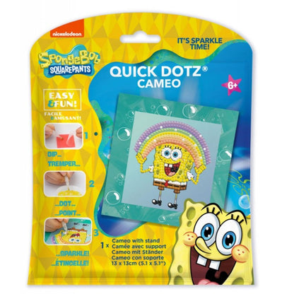 DIAMOND DOTZ Quick DOTZ Spongebob Squarepants Rainbow Diamond Art Painting Kit 5.1" X 5.1"