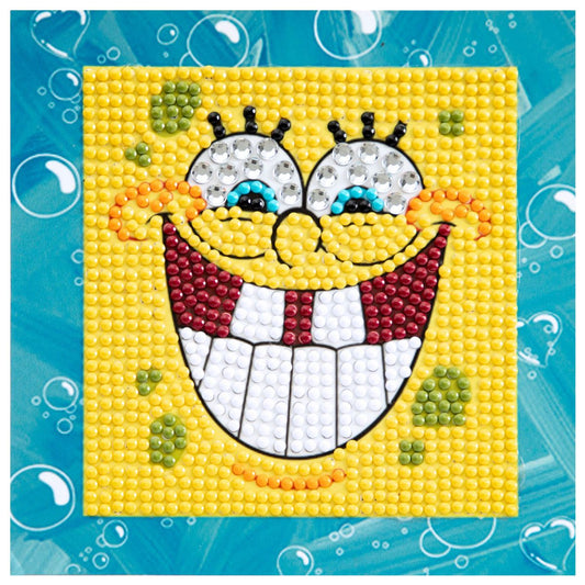 DIAMOND DOTZ Quick DOTZ Spongebob Squarepants Smile Diamond Art Painting Kit 5.1" X 5.1"