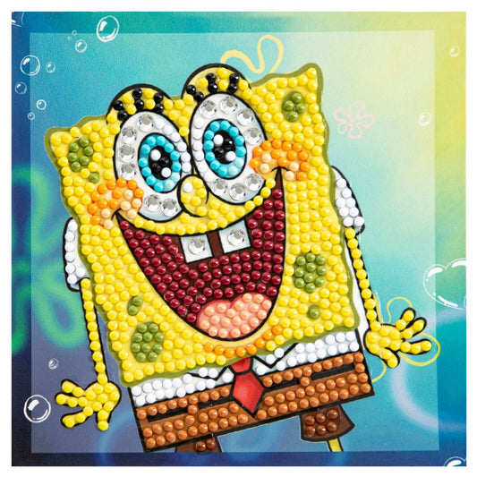 DIAMOND DOTZ Quick DOTZ Spongebob Squarepants Surprise Diamond Art Painting Kit 5.1" X 5.1"