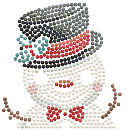 DIAMOND DOTZ Quick DOTZ Festive Holiday Snowman Diamond Art Painting Kit 5.1" X 5.1"