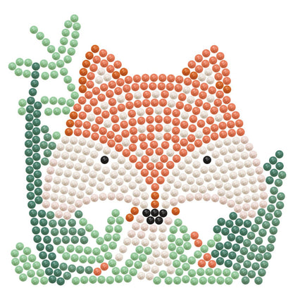 DIAMOND DOTZ Woodland Fox Diamond Art Painting Kit 4" X 4"