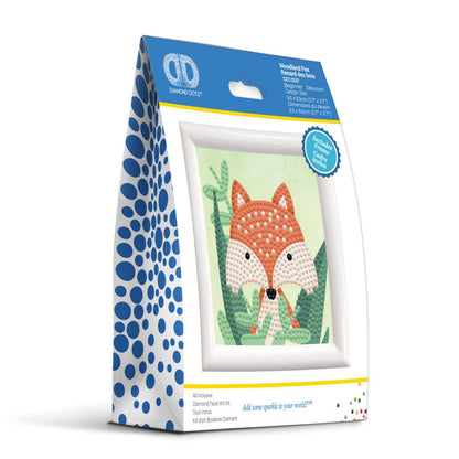 DIAMOND DOTZ Woodland Fox Diamond Art Painting Kit 4" X 4"