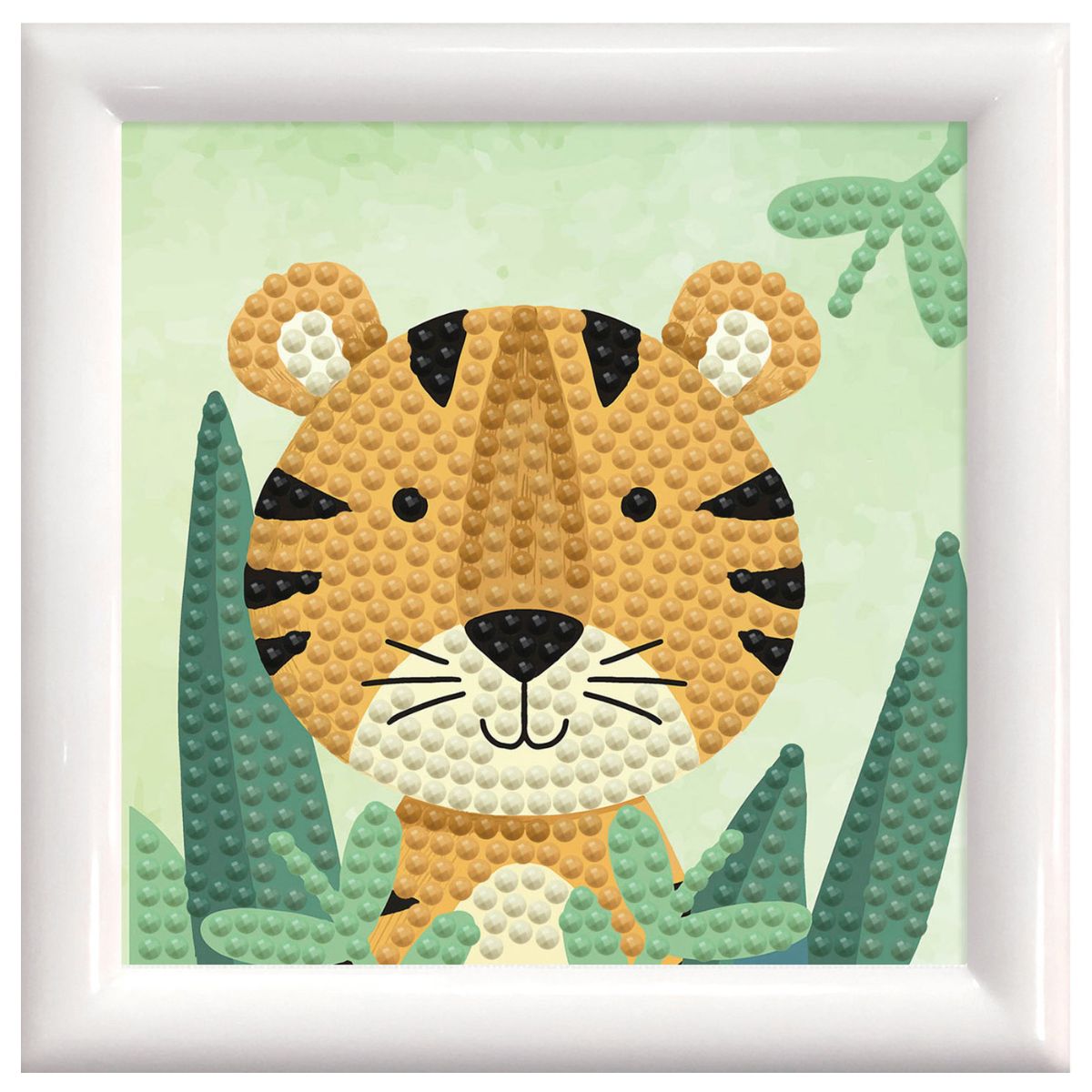 DIAMOND DOTZ Woodland Tiger Diamond Art Painting Kit 4" X 4"