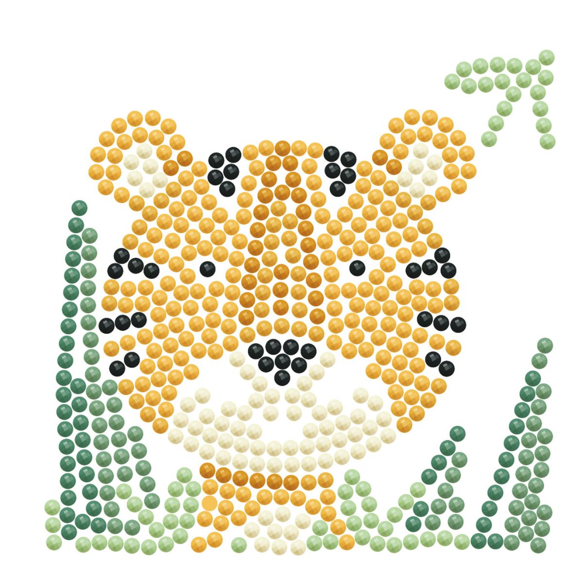 DIAMOND DOTZ Woodland Tiger Diamond Art Painting Kit 4" X 4"