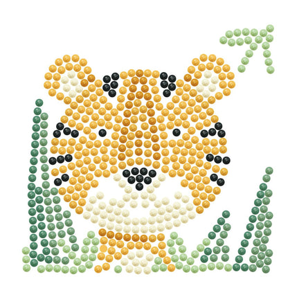DIAMOND DOTZ Woodland Tiger Diamond Art Painting Kit 4" X 4"