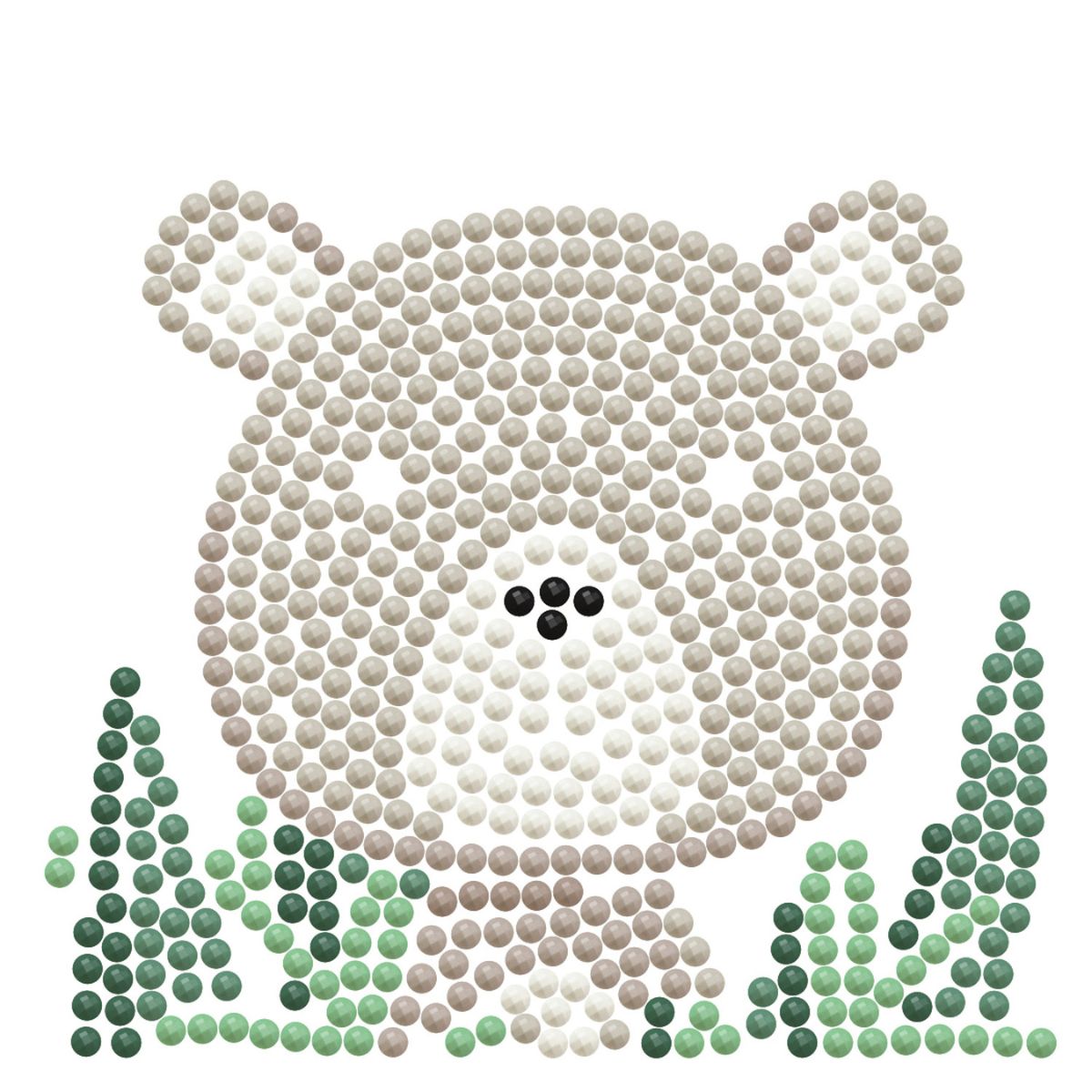 DIAMOND DOTZ Woodland Bear Diamond Art Painting Kit 4" X 4"